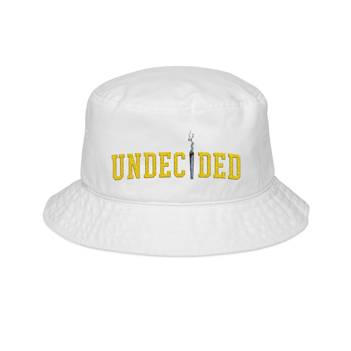 Embroidered Bucket Hat - Gold