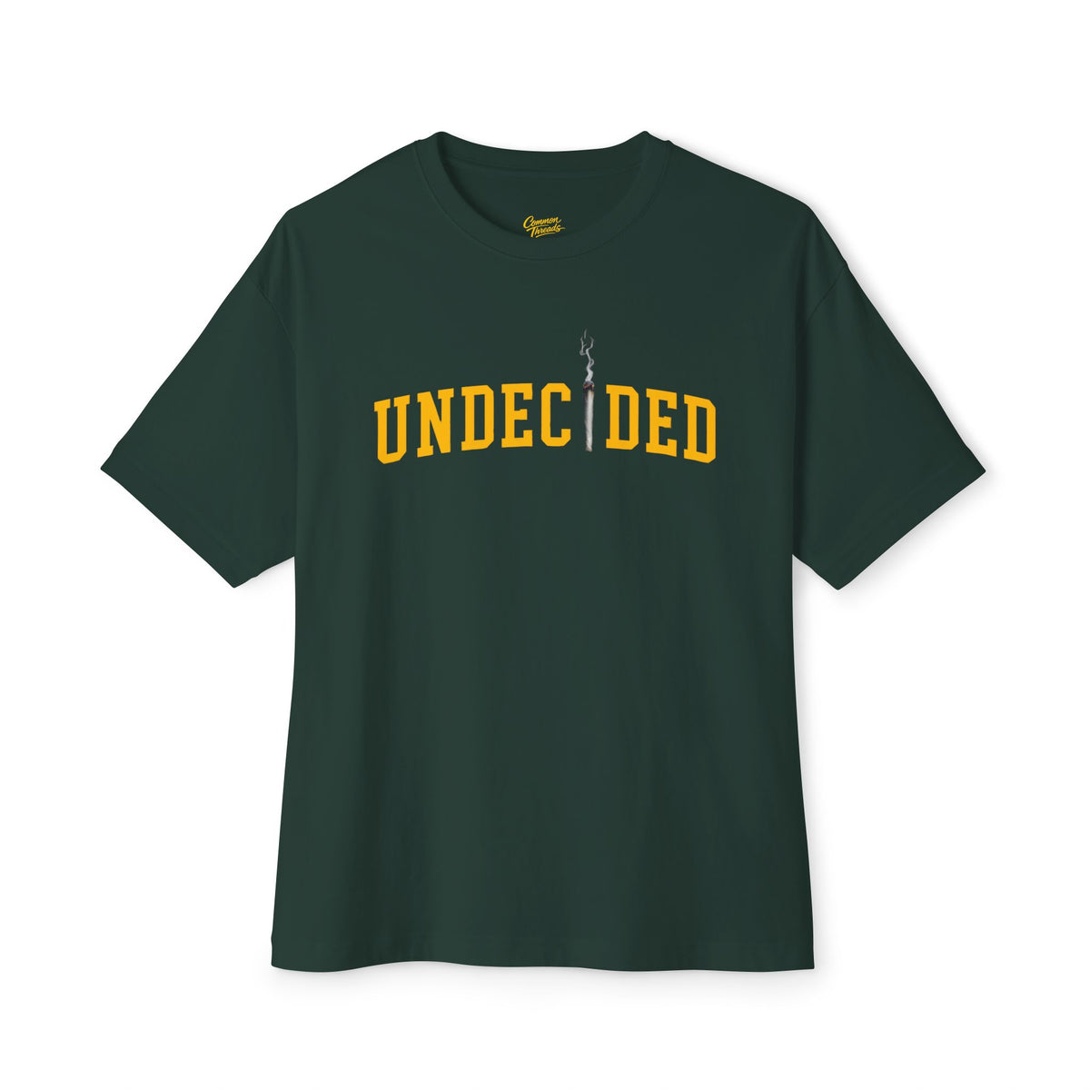 "UNDECIDED" Unisex Oversized Boxy Tee - Gold