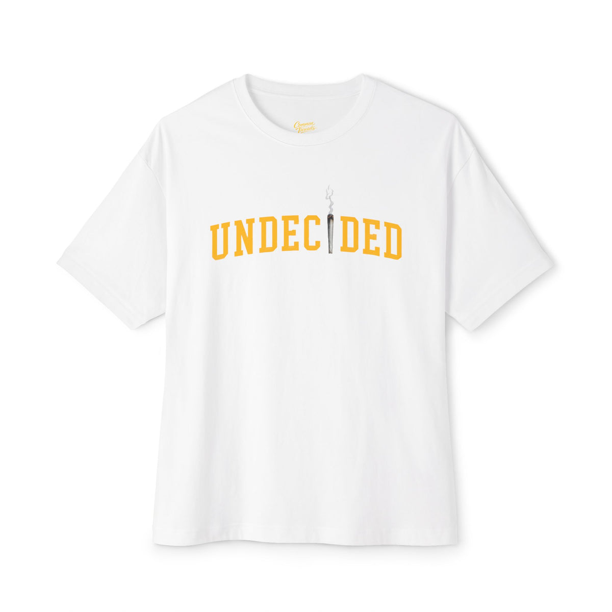 "UNDECIDED" Unisex Oversized Boxy Tee - Gold