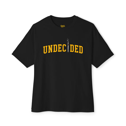 "UNDECIDED" Unisex Oversized Boxy Tee - Gold