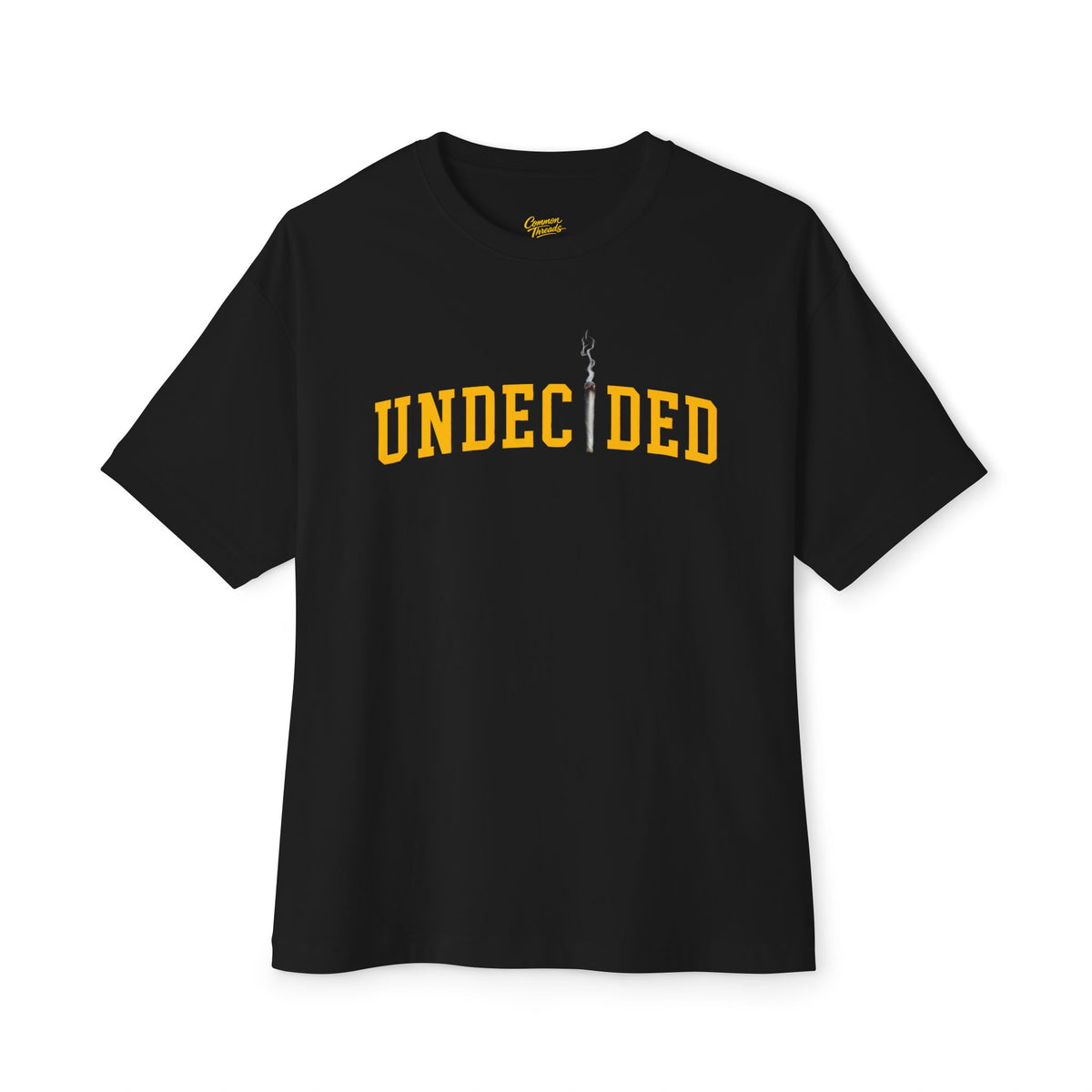 "UNDECIDED" Unisex Oversized Boxy Tee - Gold