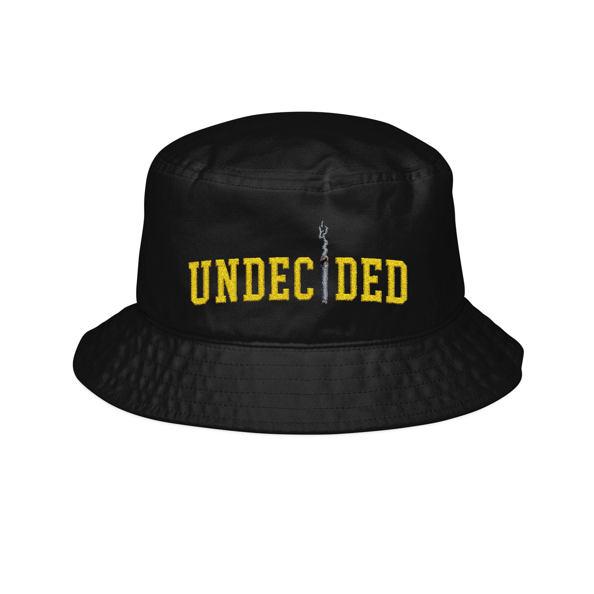 Embroidered Bucket Hat - Gold