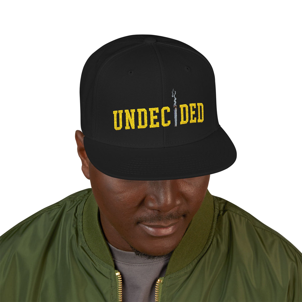 Embroidered Snapback - Gold