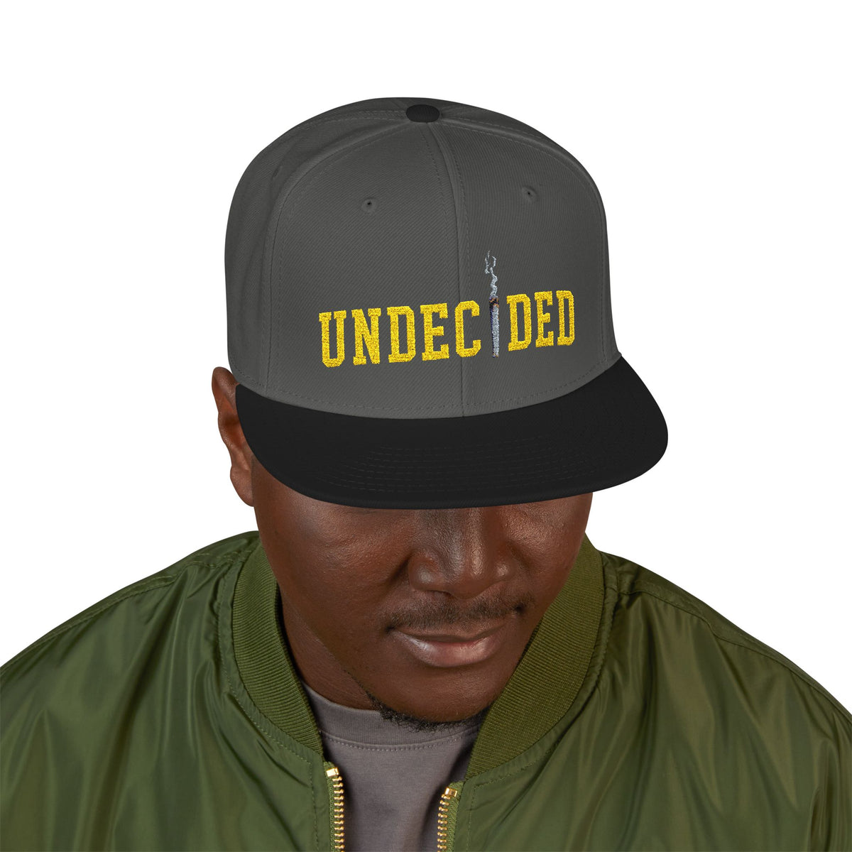 Embroidered Snapback - Gold
