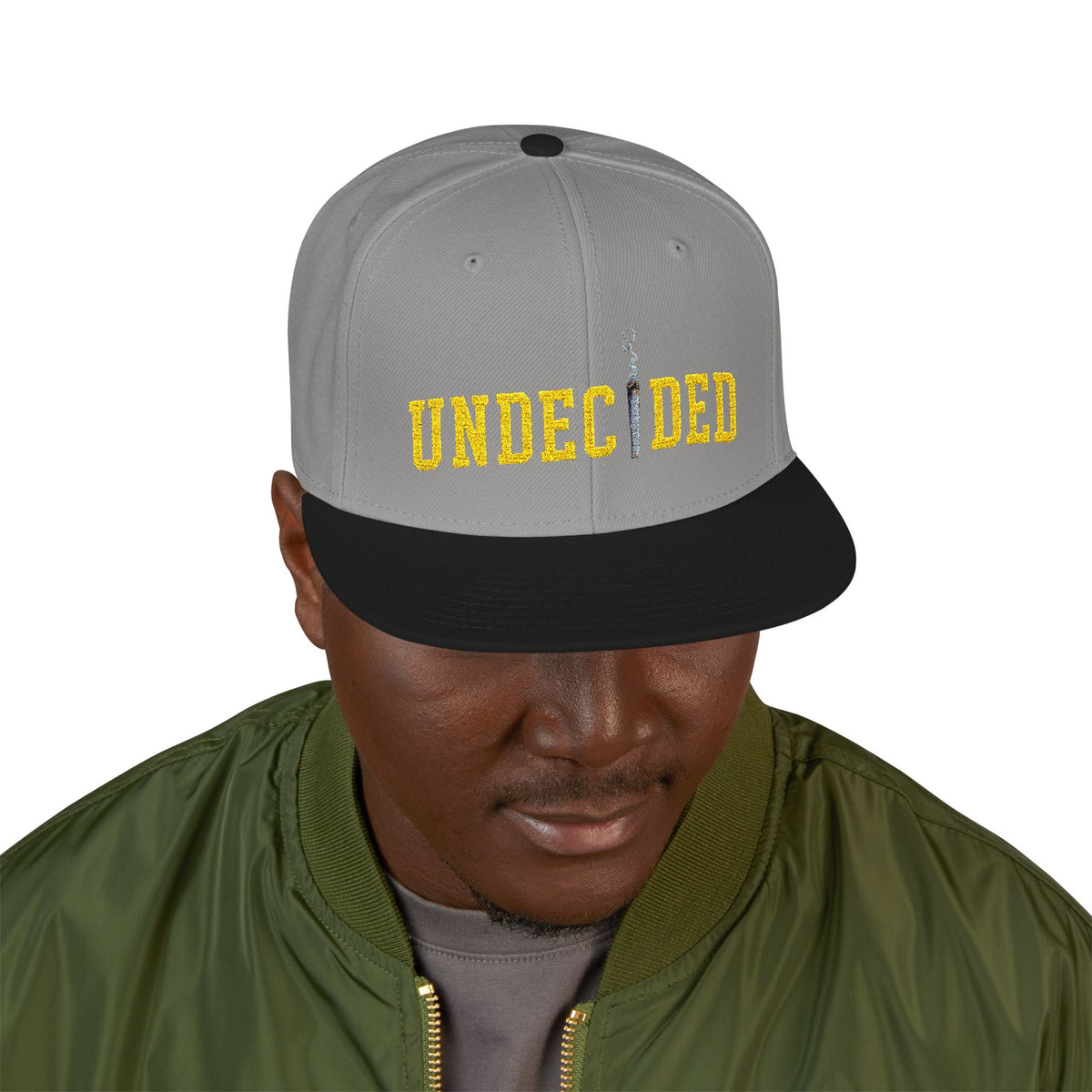 Embroidered Snapback - Gold