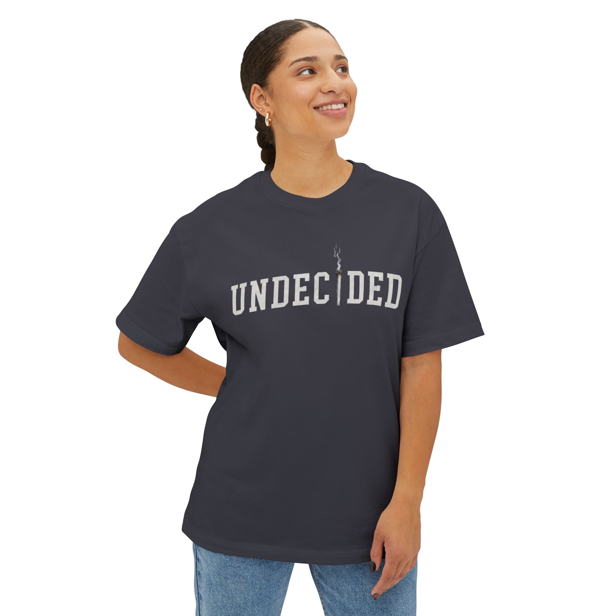 "UNDECIDED" Unisex Oversized Boxy Tee