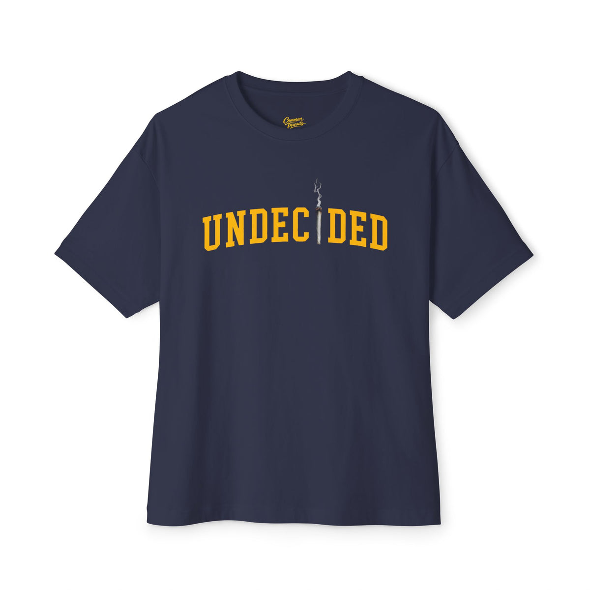 "UNDECIDED" Unisex Oversized Boxy Tee - Gold