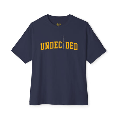 "UNDECIDED" Unisex Oversized Boxy Tee - Gold