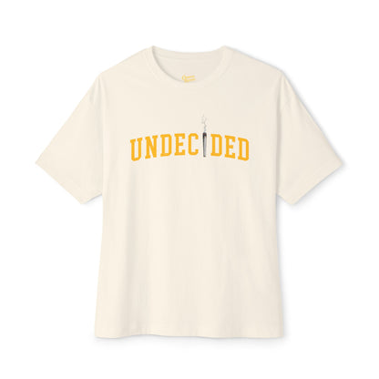 "UNDECIDED" Unisex Oversized Boxy Tee - Gold