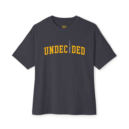 "UNDECIDED" Unisex Oversized Boxy Tee - Gold
