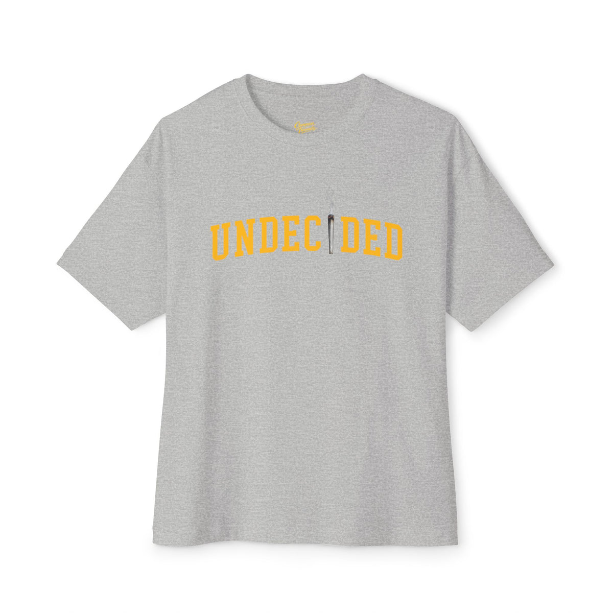 "UNDECIDED" Unisex Oversized Boxy Tee - Gold