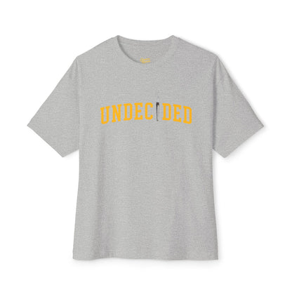 "UNDECIDED" Unisex Oversized Boxy Tee - Gold
