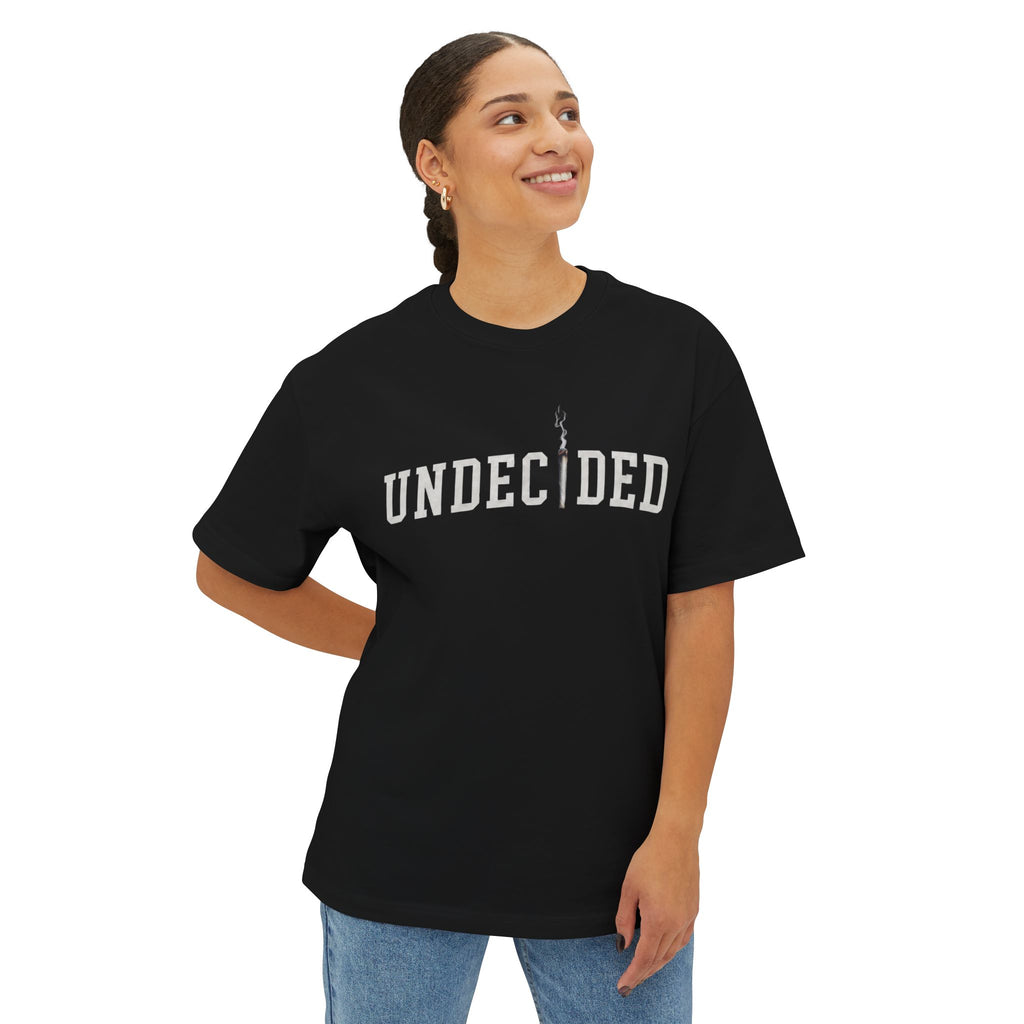 "UNDECIDED" Unisex Oversized Boxy Tee
