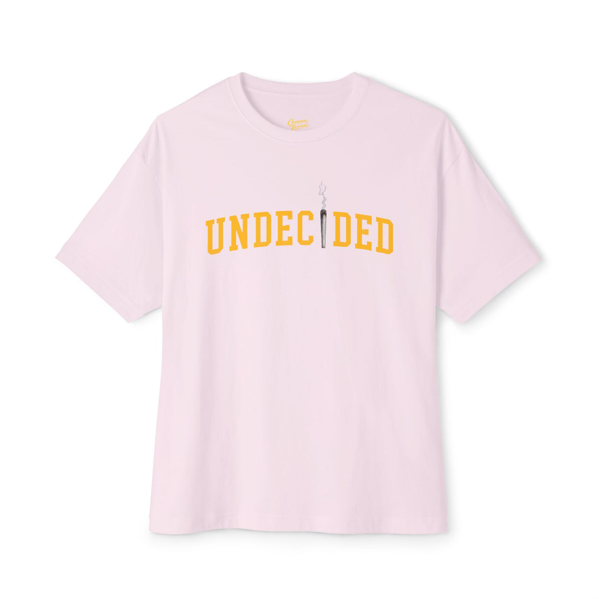 "UNDECIDED" Unisex Oversized Boxy Tee - Gold