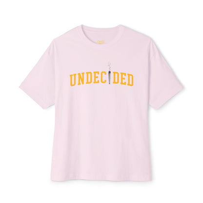"UNDECIDED" Unisex Oversized Boxy Tee - Gold