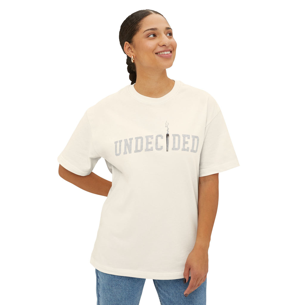 "UNDECIDED" Unisex Oversized Boxy Tee