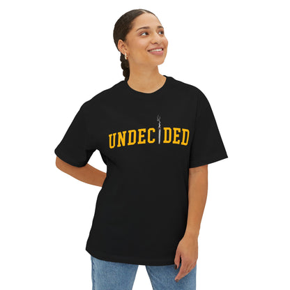 "UNDECIDED" Unisex Oversized Boxy Tee - Gold